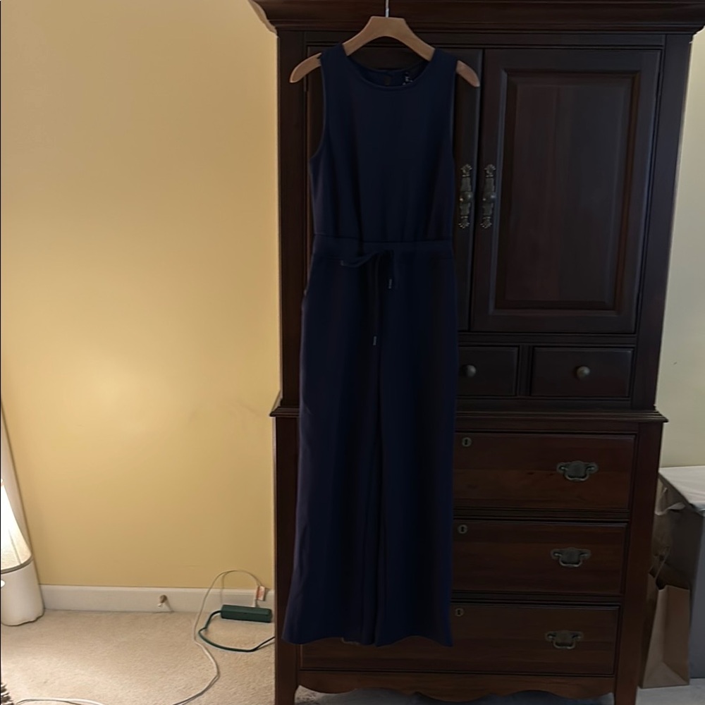 Navy Blue Sleeveless Jumpsuit